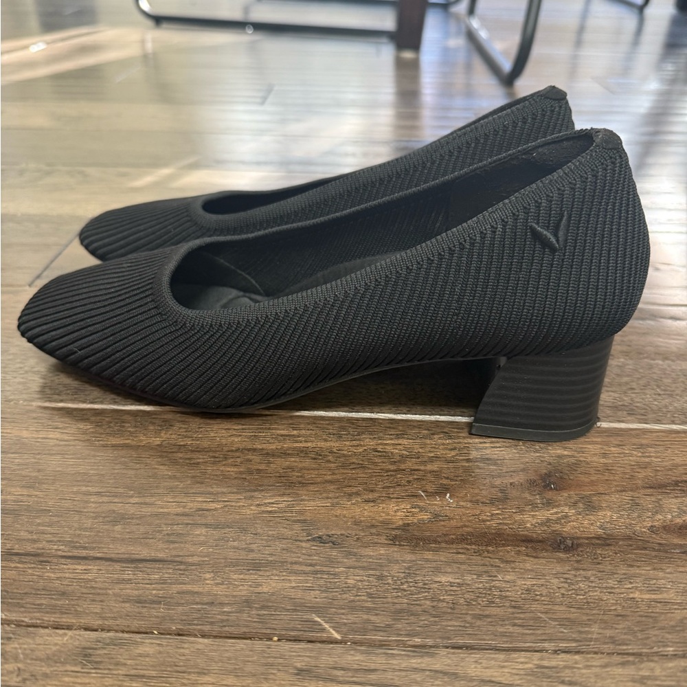 VIVAIA Square-Toe Chunky Heels (Melody), Black, Size 39 (US 8W)